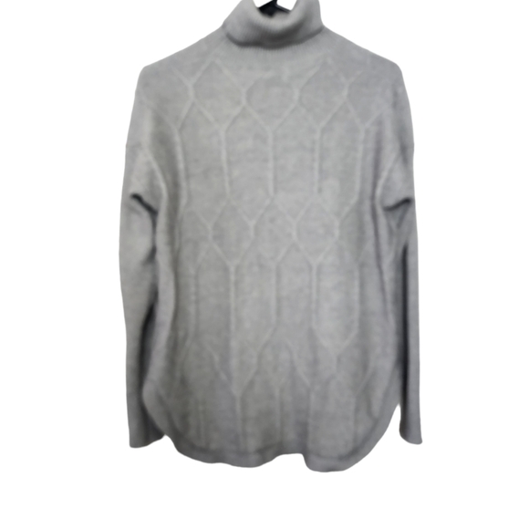 Belldini Heather Gray Turtleneck Long sleeve Women's  Sweater Size M - Picture 2 of 7